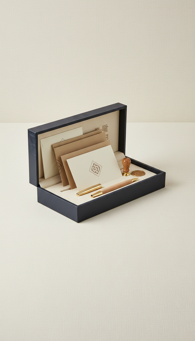Luxury Branded Stationery Set on Linen Paper